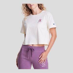 Champion Women’s Short Sleeve Crewneck Crop Top - Size XL
